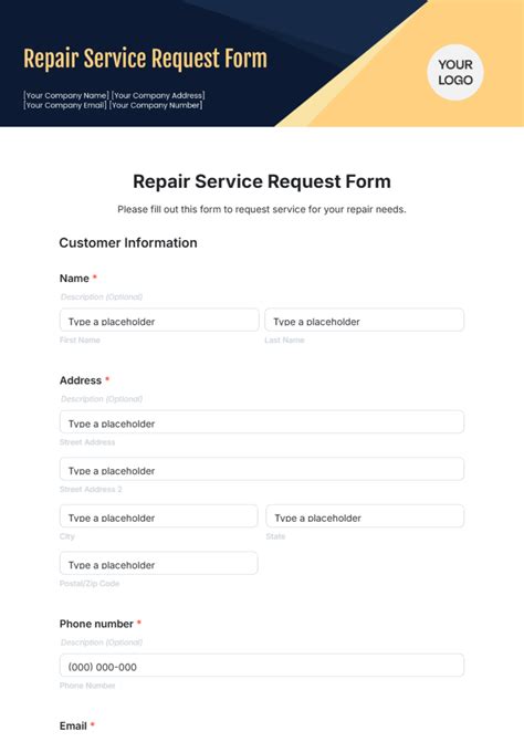 Service Request Template