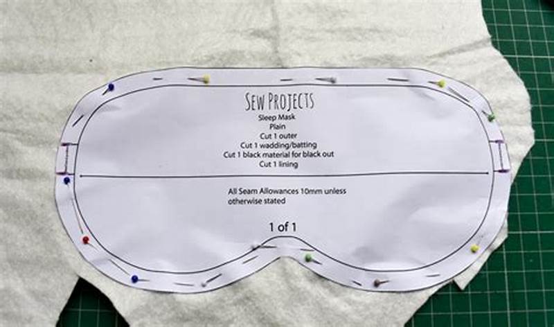 Sewing Pattern Sleep Mask