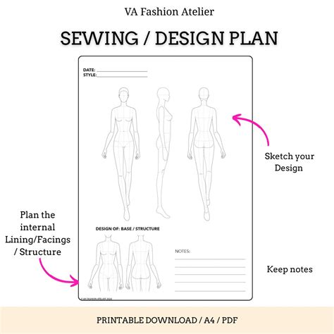 Sewing Sketch Template