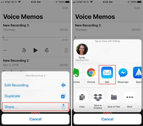 Share Voice Memos via Email in iOS 16