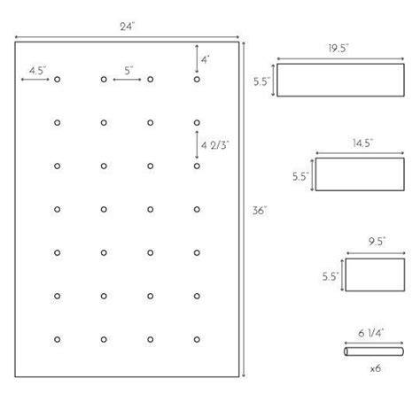Shelving Hole Template