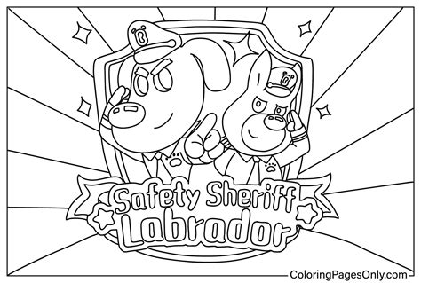 Sheriff Labrador Coloring Pages Printable