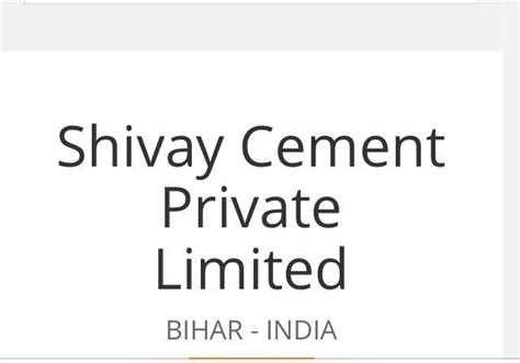Shivay Cement Pvt Ltd