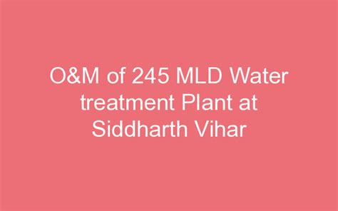 Siddharth water plant