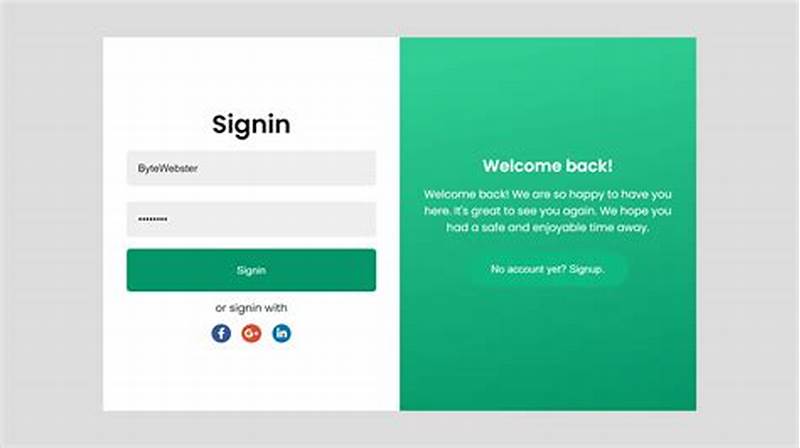 Sign In Form Html
