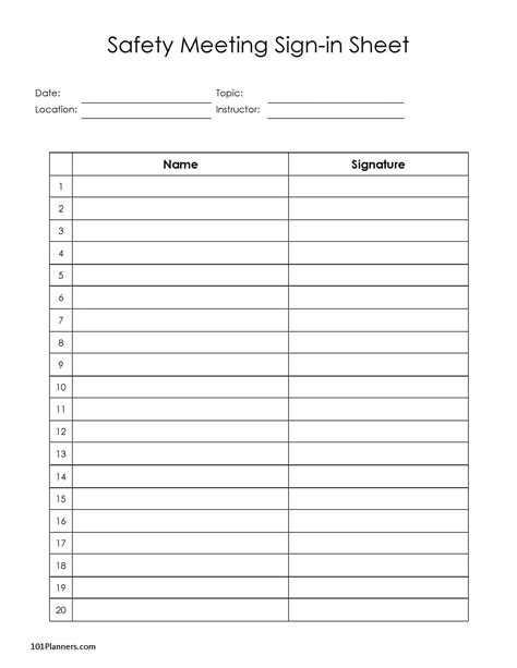Sign In Templates