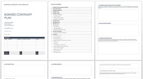 Simple Business Continuity Plan Template