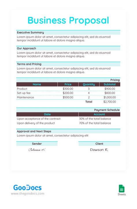 Simple Business Proposal Template