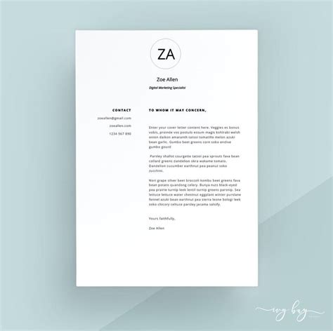 Simple Cover Letter Templates