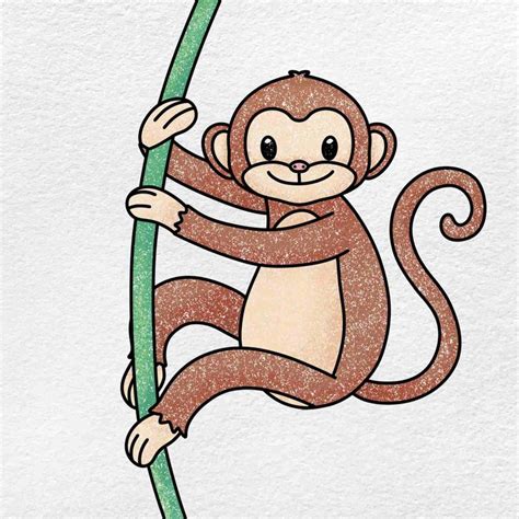 Simple Easy Monkey Drawing