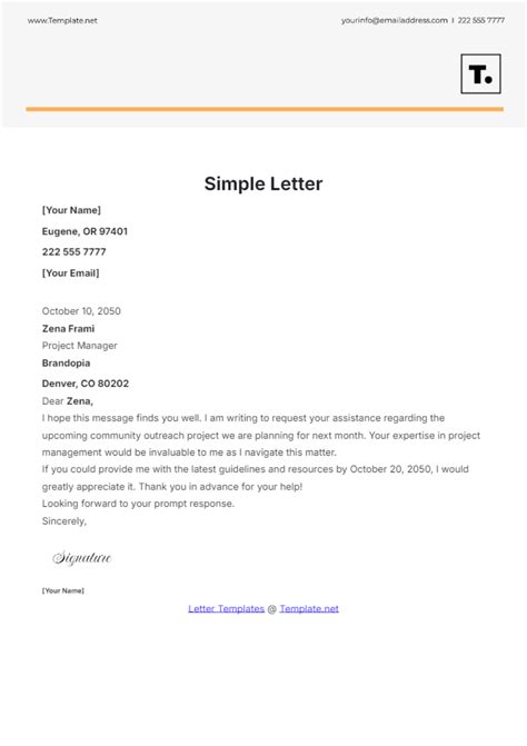 Simple Letter Template
