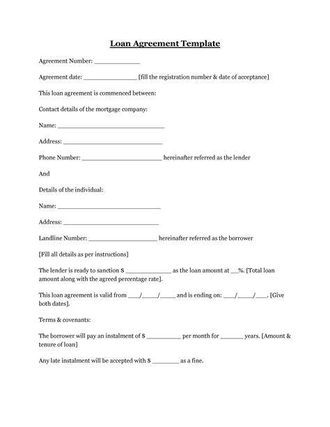 Simple Loan Agreement Template