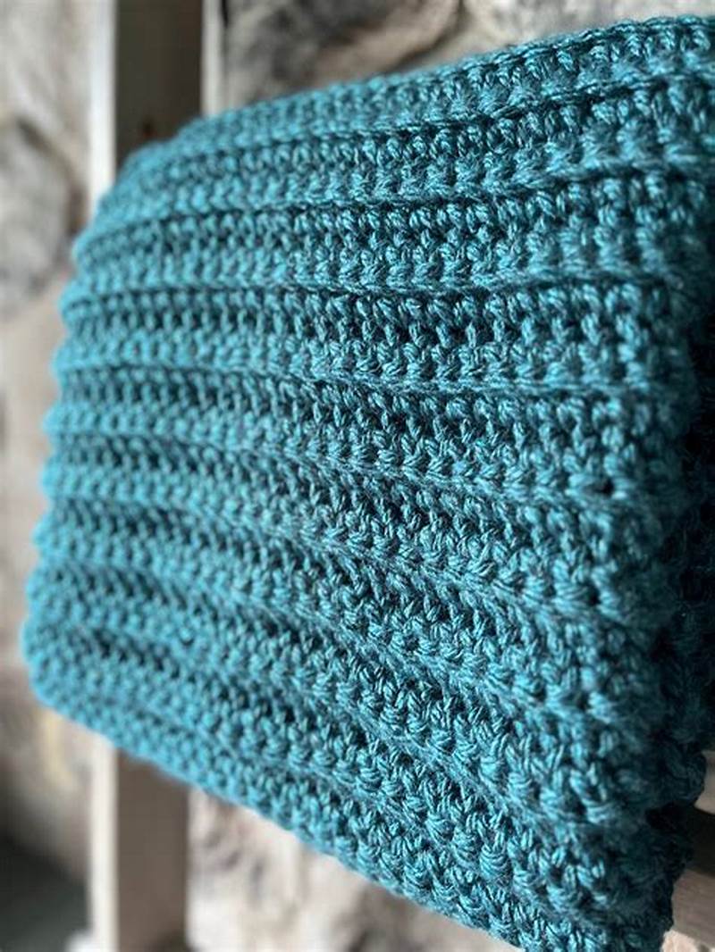 Simple One Color Crochet Blanket Pattern