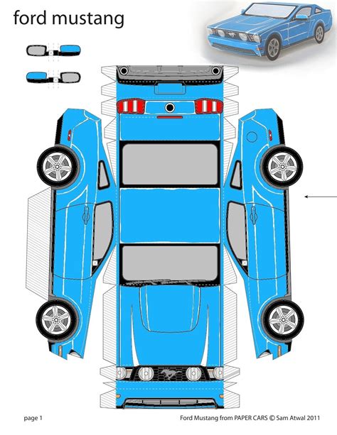 Simple Paper Car Template