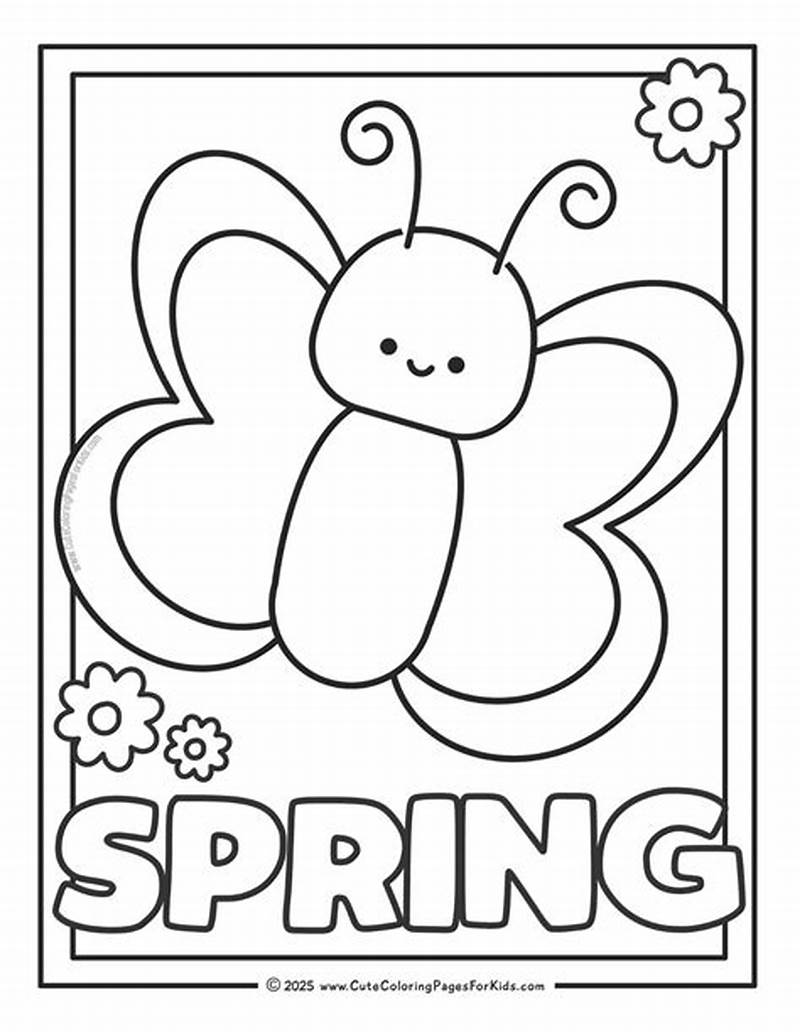 Simple Spring Coloring Pages