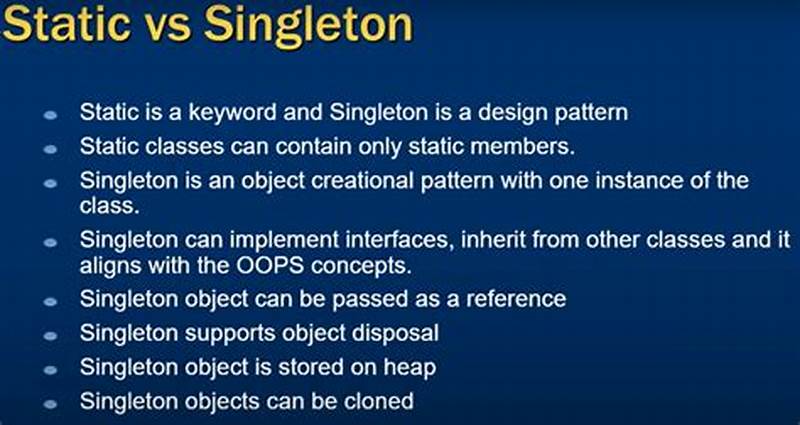 Singleton Design Pattern Vs Static Class C