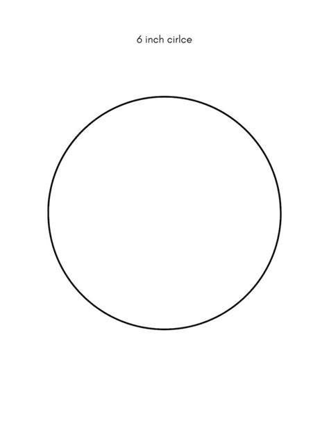 Six Inch Circle Template