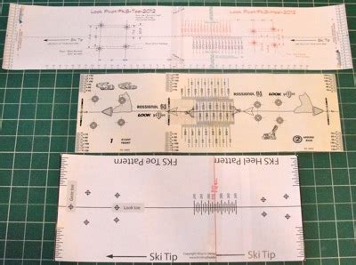 Ski Binding Mounting Template