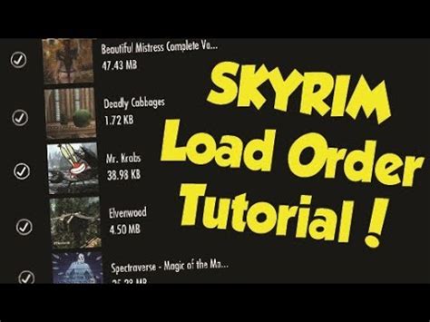 Skyrim Mod Load Order Template
