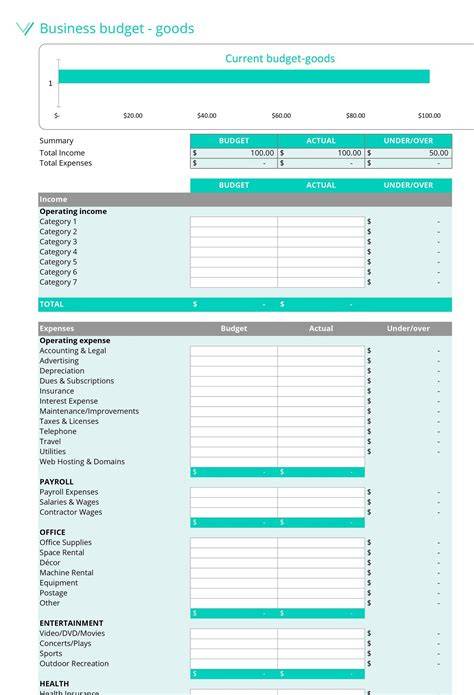 Small Business Budgeting Template