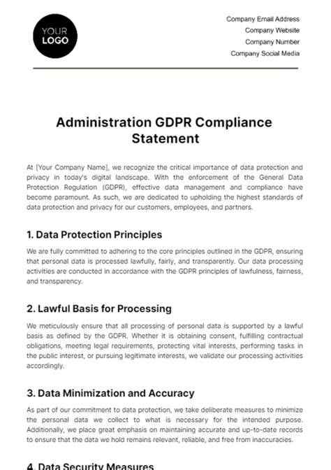 Small Business Gdpr Policy Template