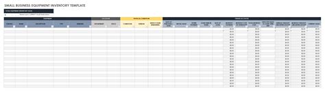 Small Business Inventory Template