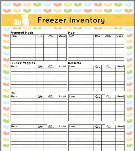 Snack Inventory Template