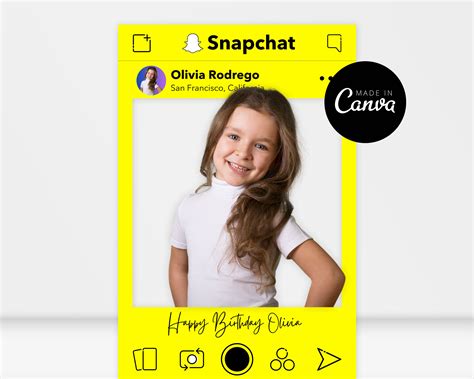 Snapchat Frame Template