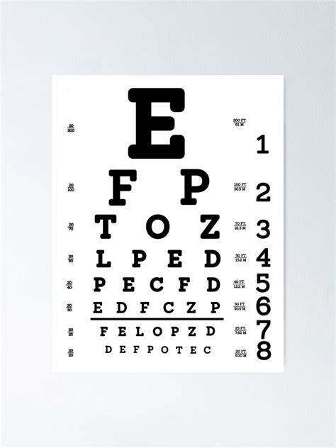 Snellen Eye Chart 10 Feet