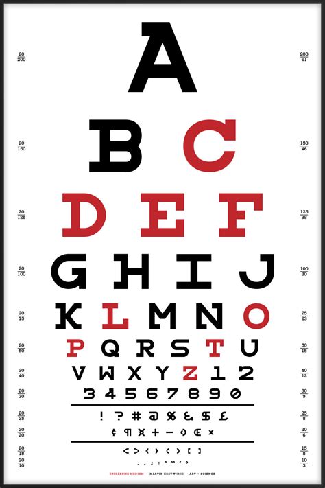 Snellen Eye Chart Font