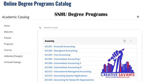 Snhu Course Catalogue