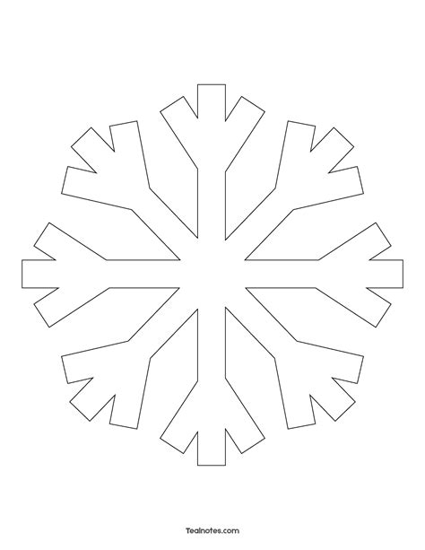 Snowflake Drawing Template