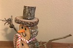 Snowman Out of Logs