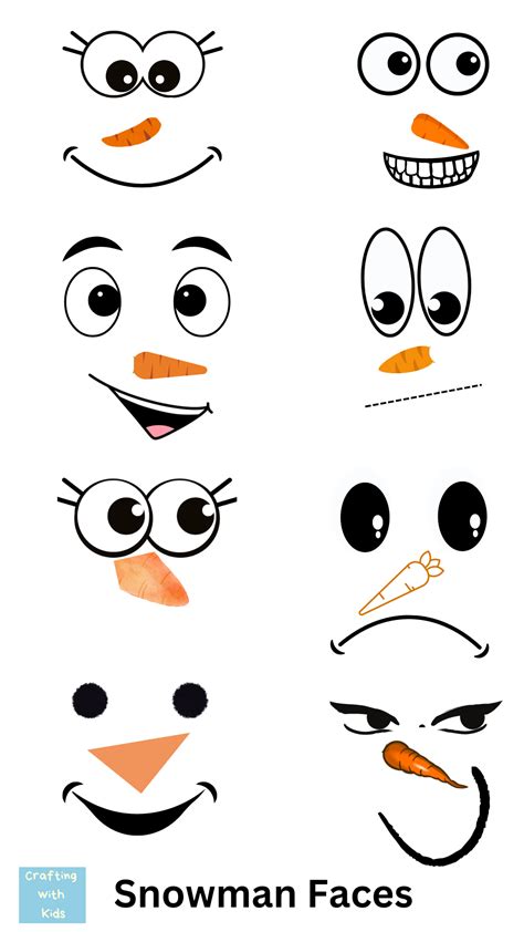 Snowman Printable Faces