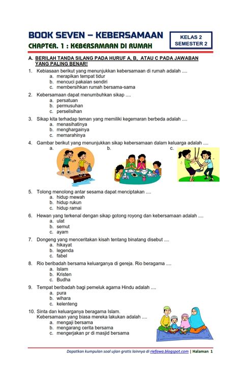 Soal Tematik Tema 6 Kelas 2 SD Indonesia