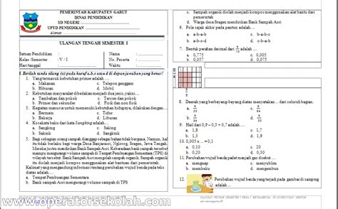 Soal Ujian UTS Kelas 5