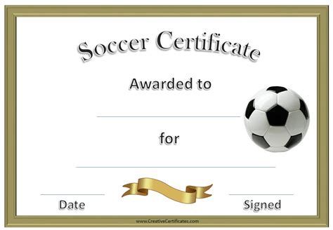 Soccer Awards Printable