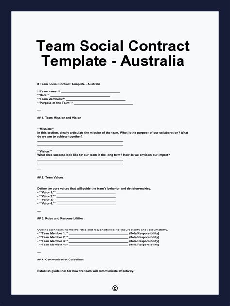Social Contract Template