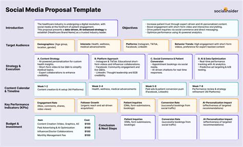 Social Media Proposal Template