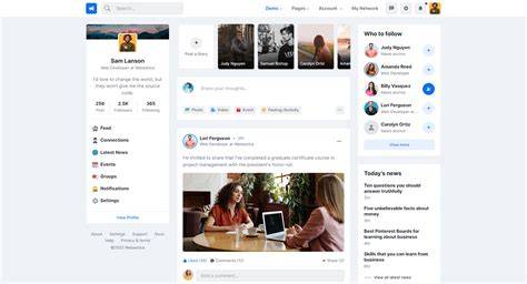 Social Media Website Template