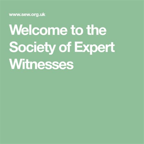 Society Of Expert Witnesses