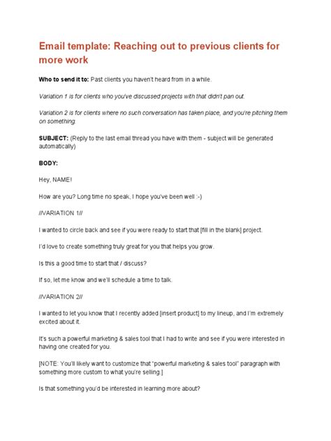 Software House Company Client Reachout Email Template