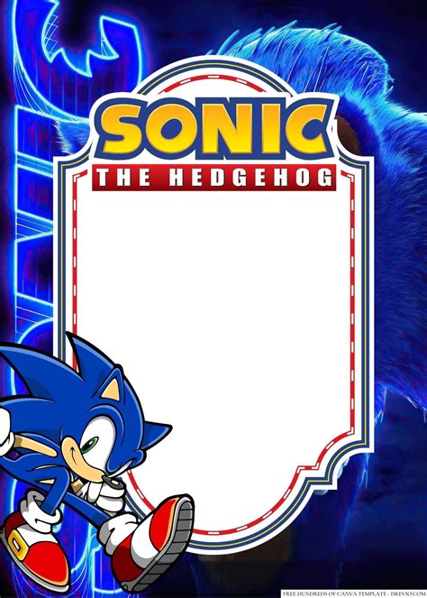 Sonic Birthday Invitations Template Free