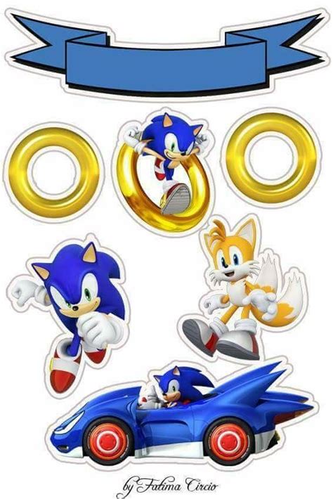 Sonic Cake Topper Printable