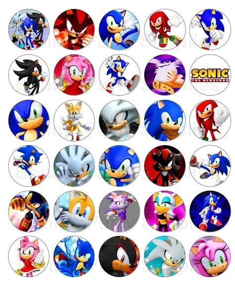 Sonic Cupcake Toppers Printable