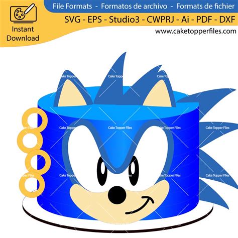 Sonic Face Template For Cake