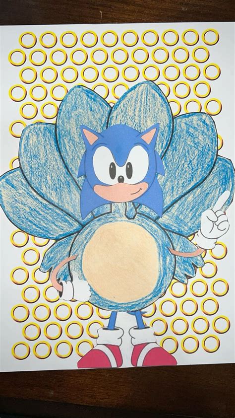 Sonic Turkey Disguise Template