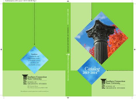 Southern Connecticut State University Graduate Course Catalog