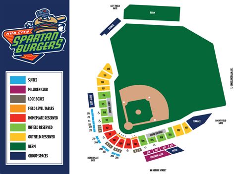 Spartanburgers Seating Chart