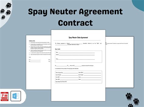 Spay Neuter Contract Template